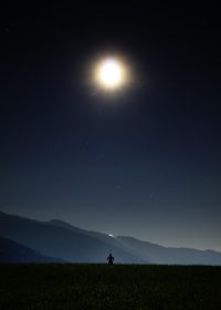 完美世界动漫封面，石昊手持神杖站在星空背景前，玄幻宏大世界观，画质精良